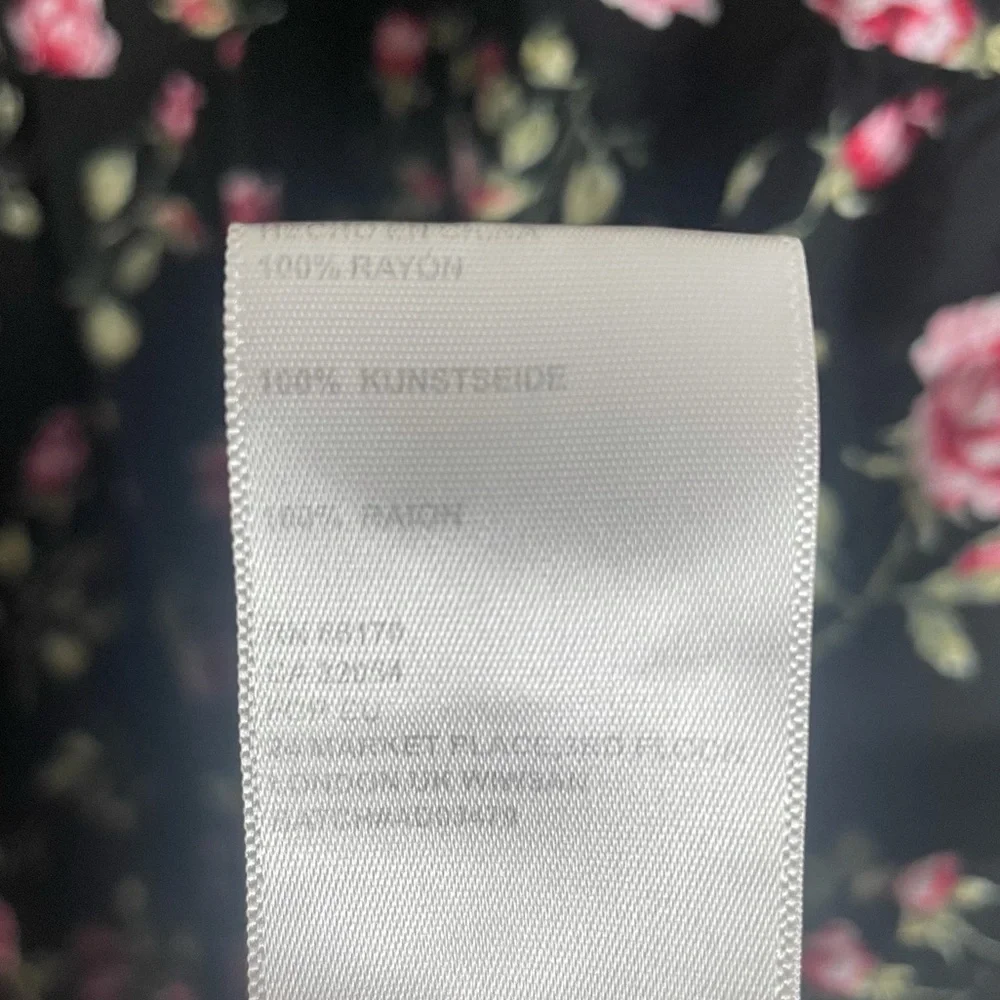 SOLD! Urban Outfitters • Dark Floral Lightweight Black Babydoll Dress. - Picture 2 of 4